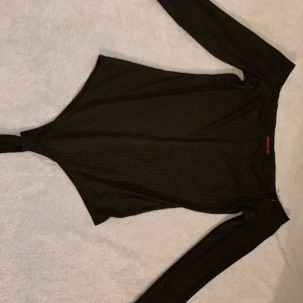 Material girl black leotard shirt
